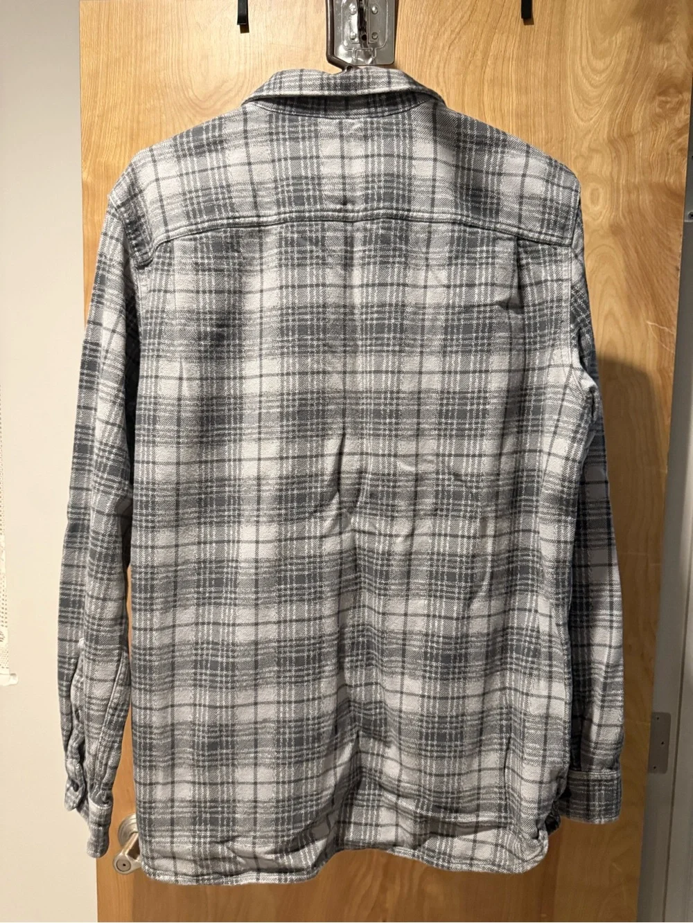 The North Face Gray Plaid Flannel Button-Up Shirt